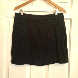 Ann Taylor Loft black/navy tweed mini skirt